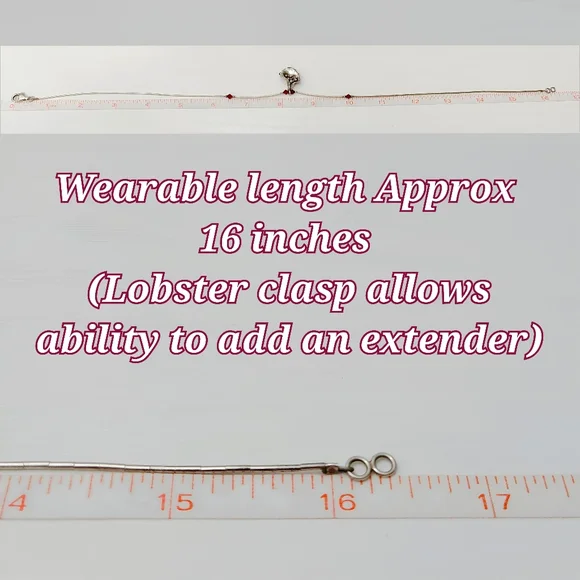 Southwestern Sterling Squash Blossom Liquid Silver Red Crystal Bead Necklace 16" - Picture 11 of 14